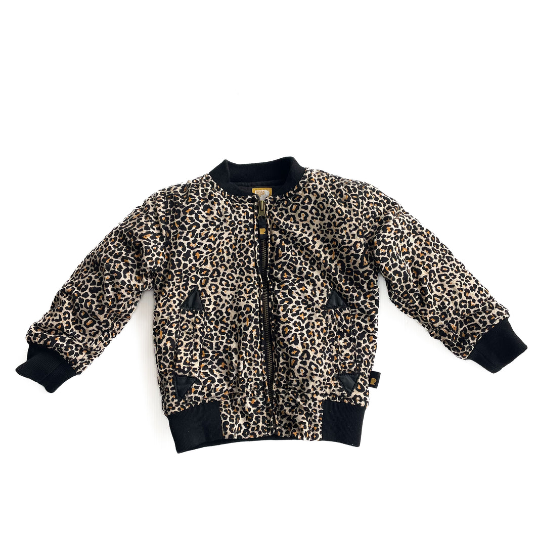Rock your kid leopard bomber jacket (2Y)