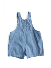 Load image into Gallery viewer, Milky pin stripe shortalls (6-12M)
