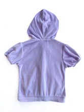 Load image into Gallery viewer, Y2K Angel N disguise velour short sleeve hoodie (6-7Y)
