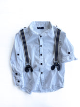 Load image into Gallery viewer, Bardot junior button shirt and suspenders (2-3Y)
