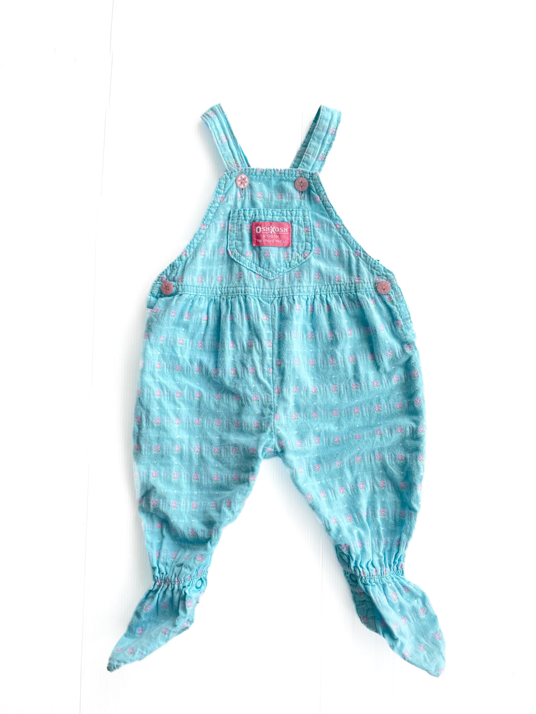 Vintage USA made Osh Kosh footed overalls (3-6M)