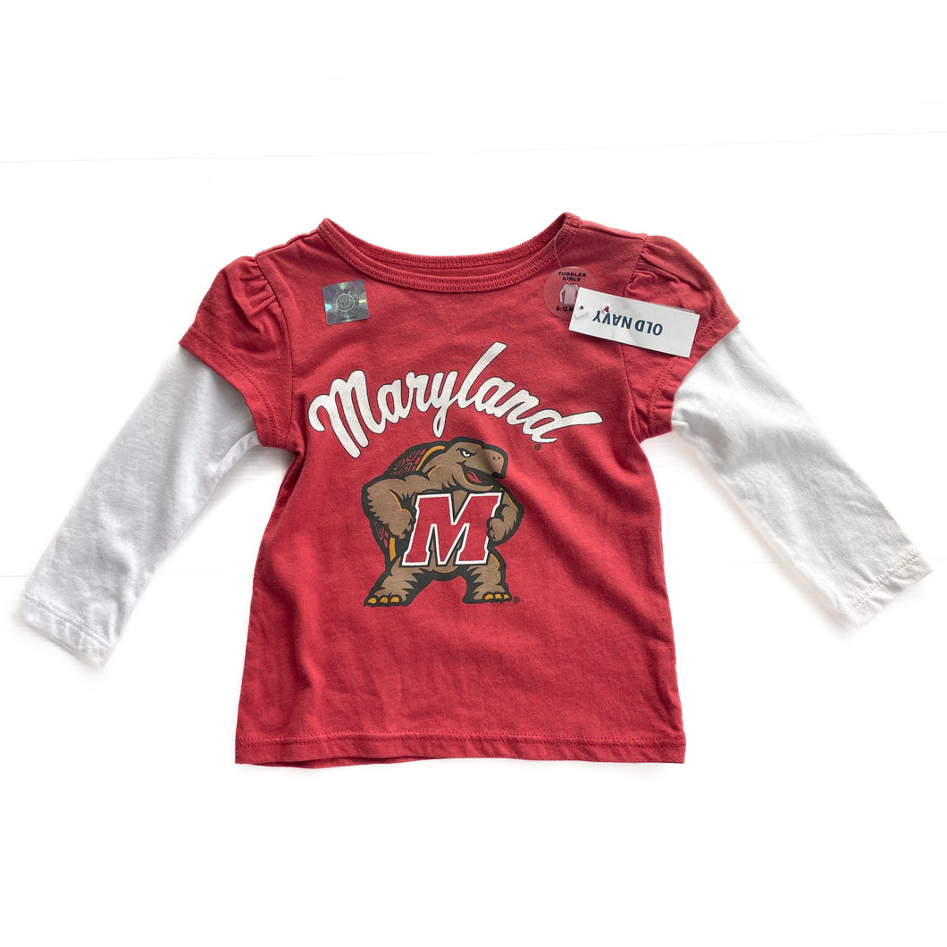 Maryland terrapins long sleeve top NEW (6-12M)