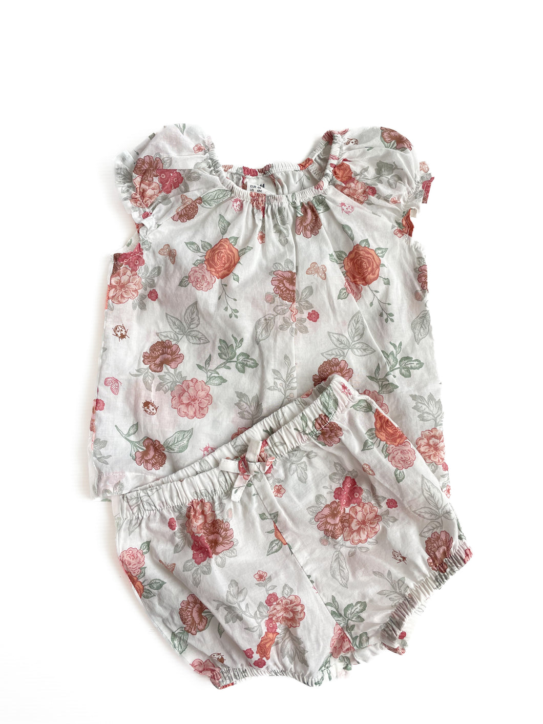 H&M floral 2 piece set (4-6M)