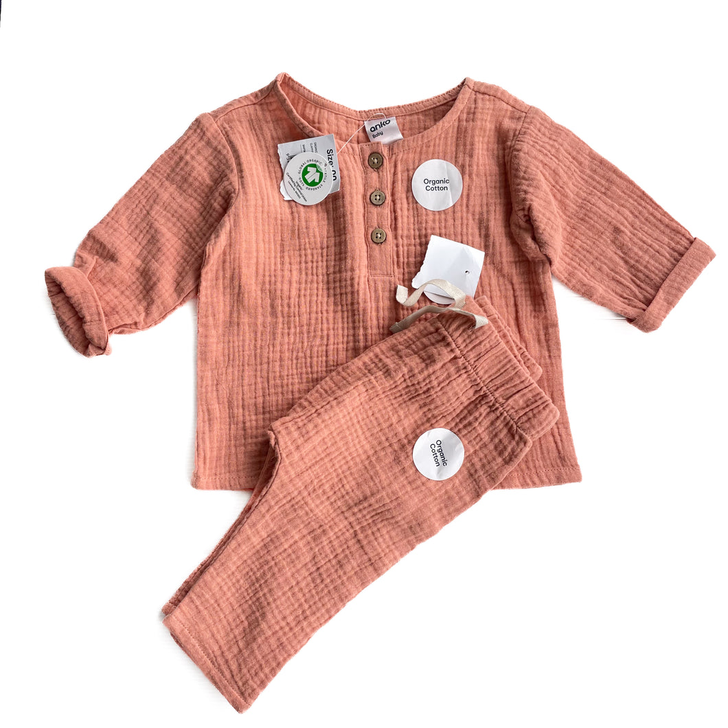 Organic cotton Co ord set (3-6M)