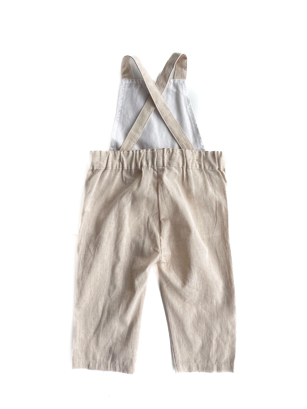Miann & Co cotton linen blend overalls NEW (3-6M)