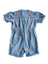 Load image into Gallery viewer, Teeny weeny chambray romper (3-6M)
