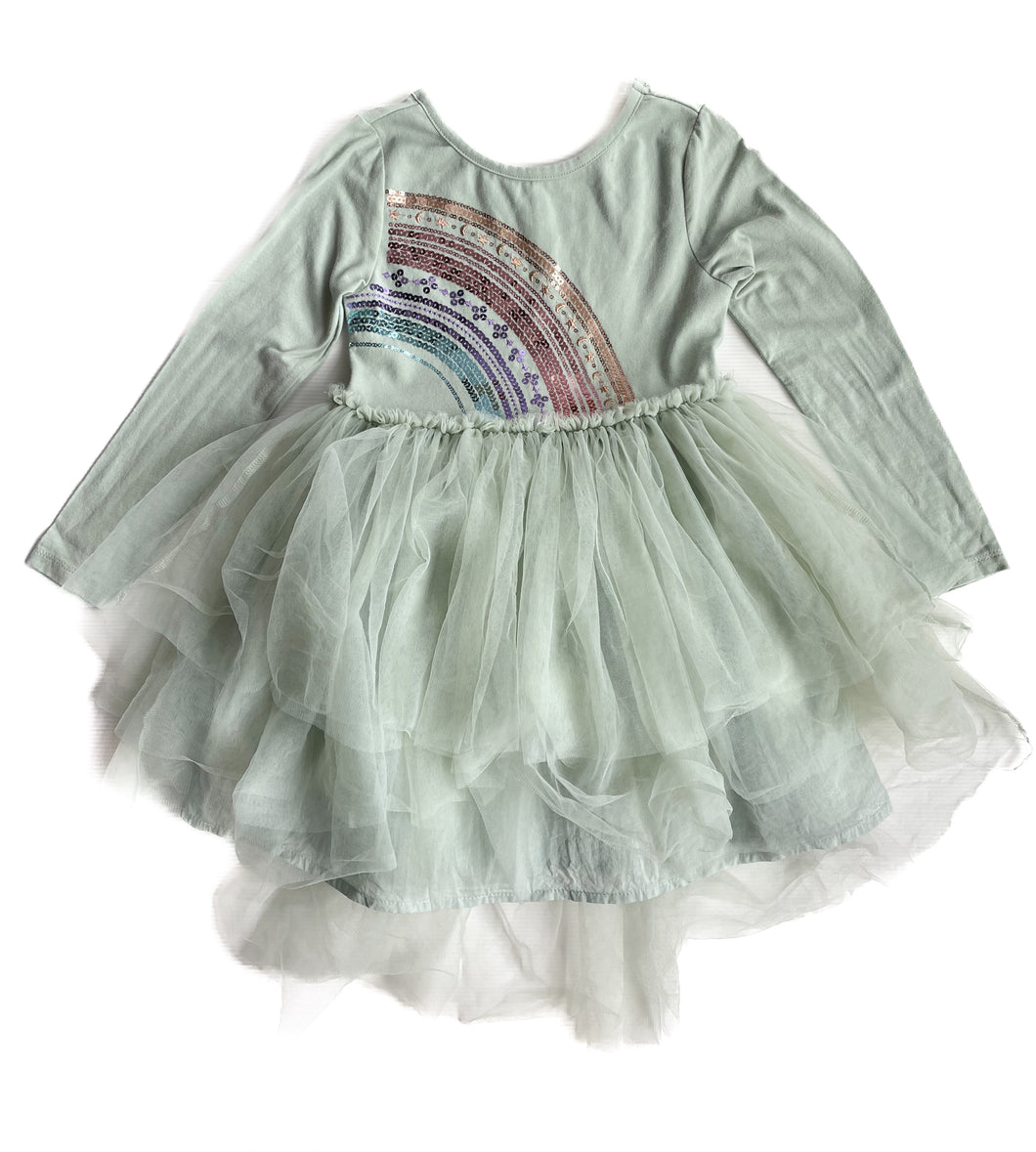 Cotton on rainbow tulle dress (5Y)