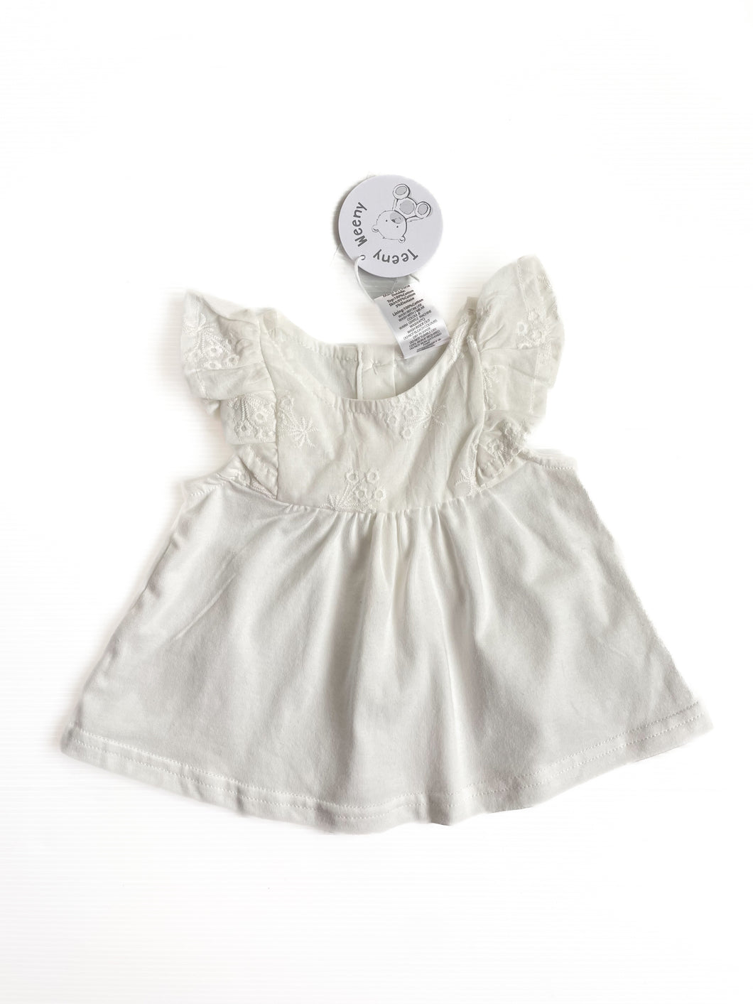 Teeny weeny flutter sleeve top NEW (0-3M)