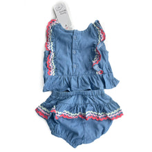 Load image into Gallery viewer, Teeny weeny chambray set NEW (0-3M)
