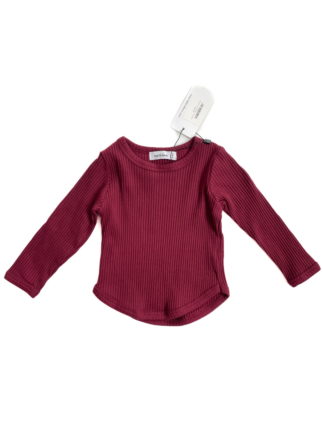 Bel & Bow ribbed long sleeve (3-6M) NEW
