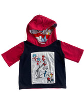 Load image into Gallery viewer, Punk baby cat in the hat short sleeve hoodie (4Y)

