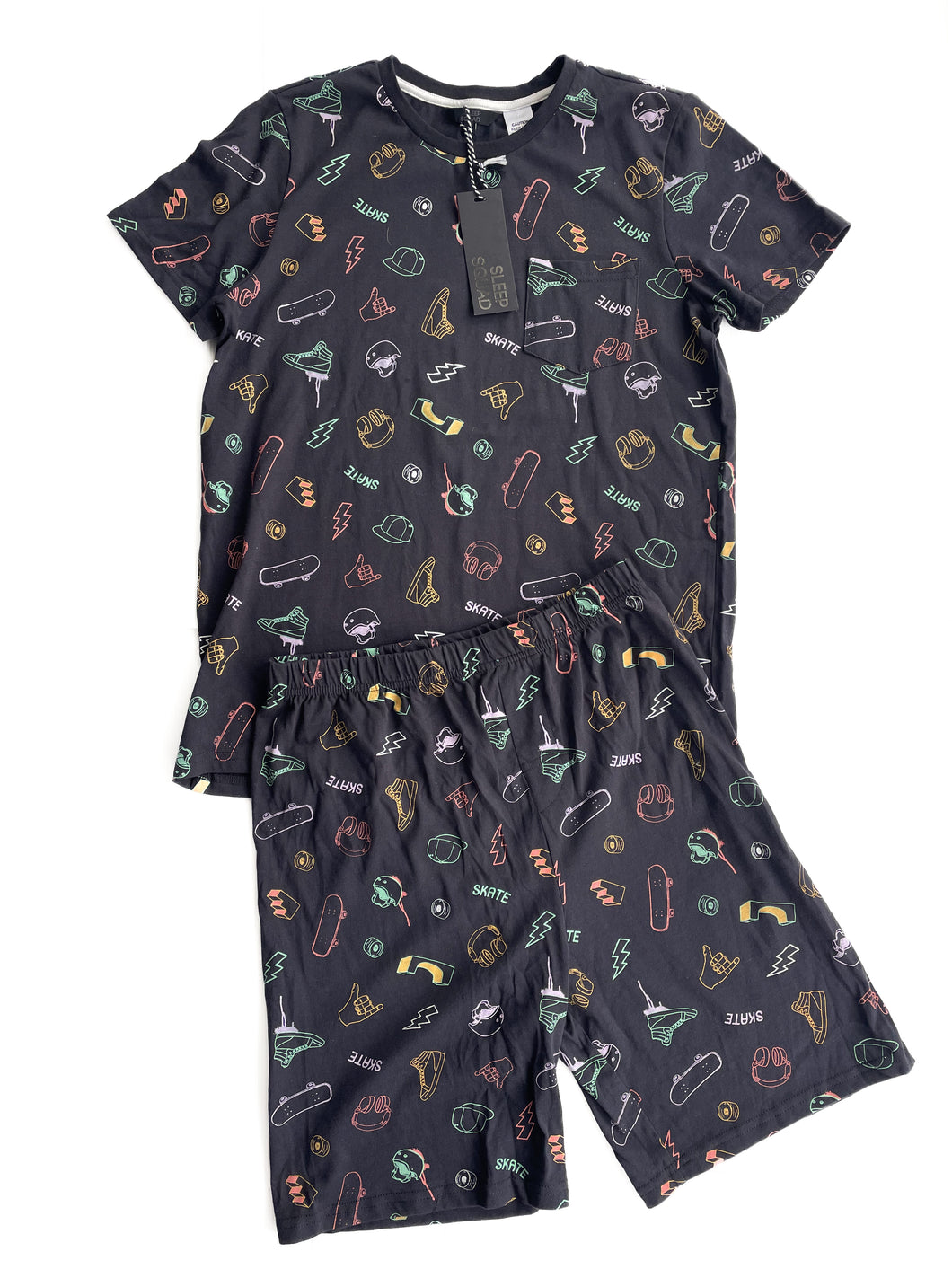 Sleep squad skateboard pjs NEW (14Y)