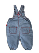 Load image into Gallery viewer, Pumpkin patch llama overalls (3-6M)
