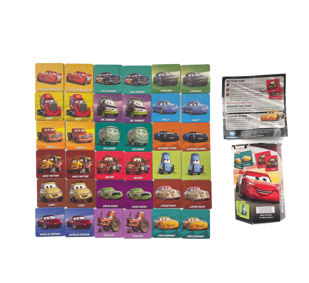Disney cars matching game