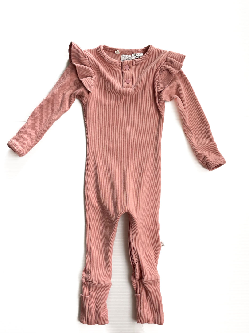 Snuggle hunny organic ribbed onesie (3-6M)