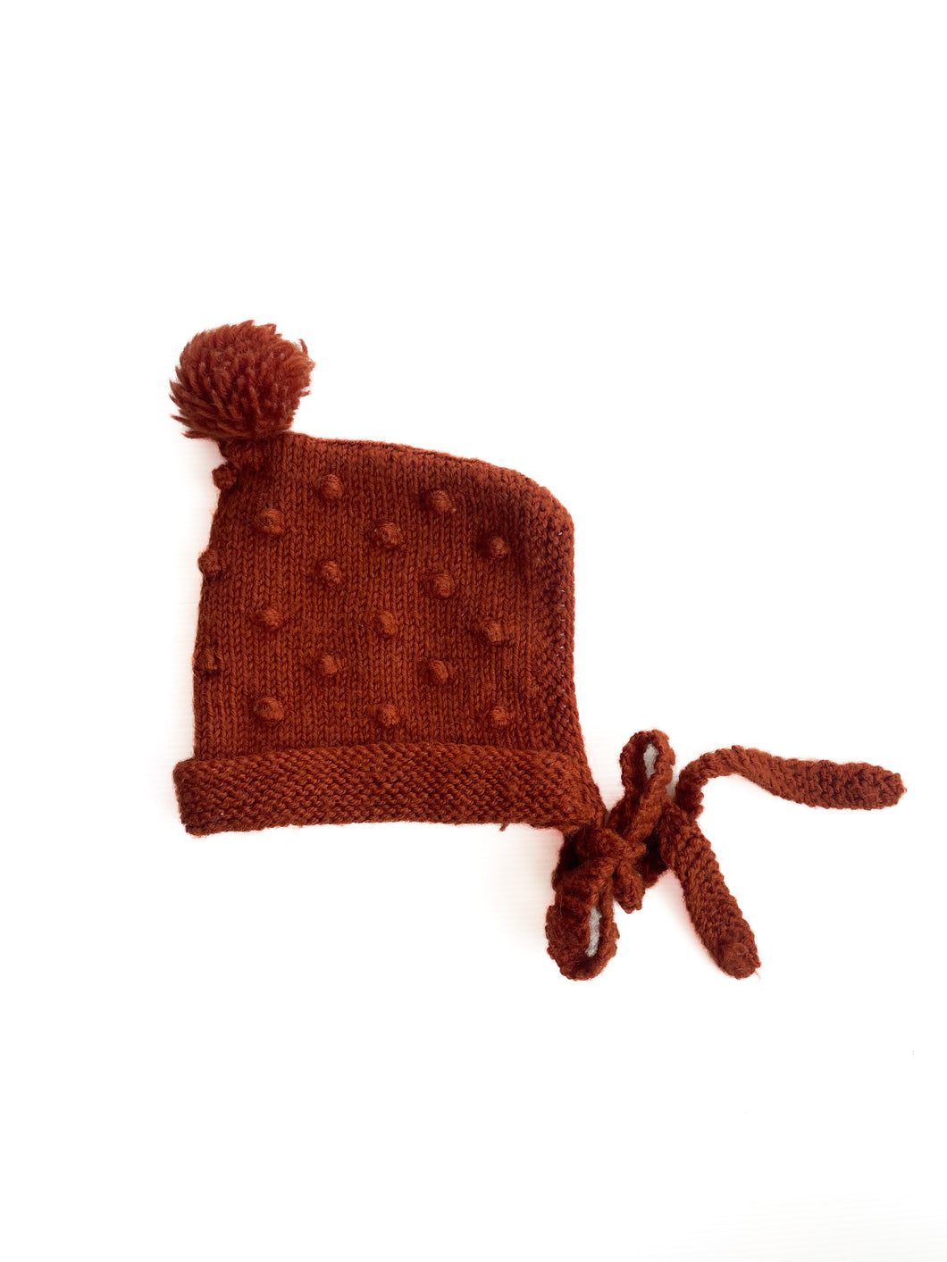 Hand knitted bonnet (1Y)