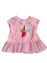 Load image into Gallery viewer, Teeny weeny Tulle trim T-shirt NEW (1Y)
