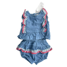 Load image into Gallery viewer, Teeny weeny chambray set NEW (0-3M)
