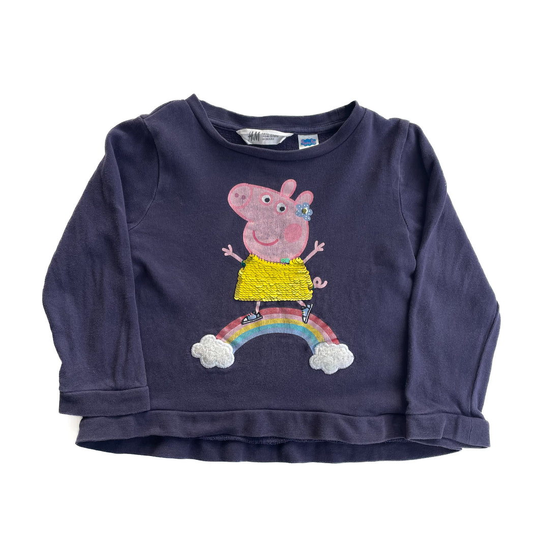 H&M Peppa pig sequin change jumper (4Y)