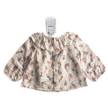 Load image into Gallery viewer, Zara frill detail floral long sleeve NEW(9-12M)
