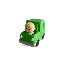 Load image into Gallery viewer, Cocomelon Mini Vehicle Green Rubbish Truck with JJ
