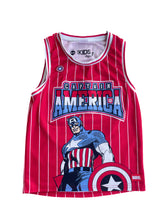 Load image into Gallery viewer, Captain America basketball singlet (9-10Y)
