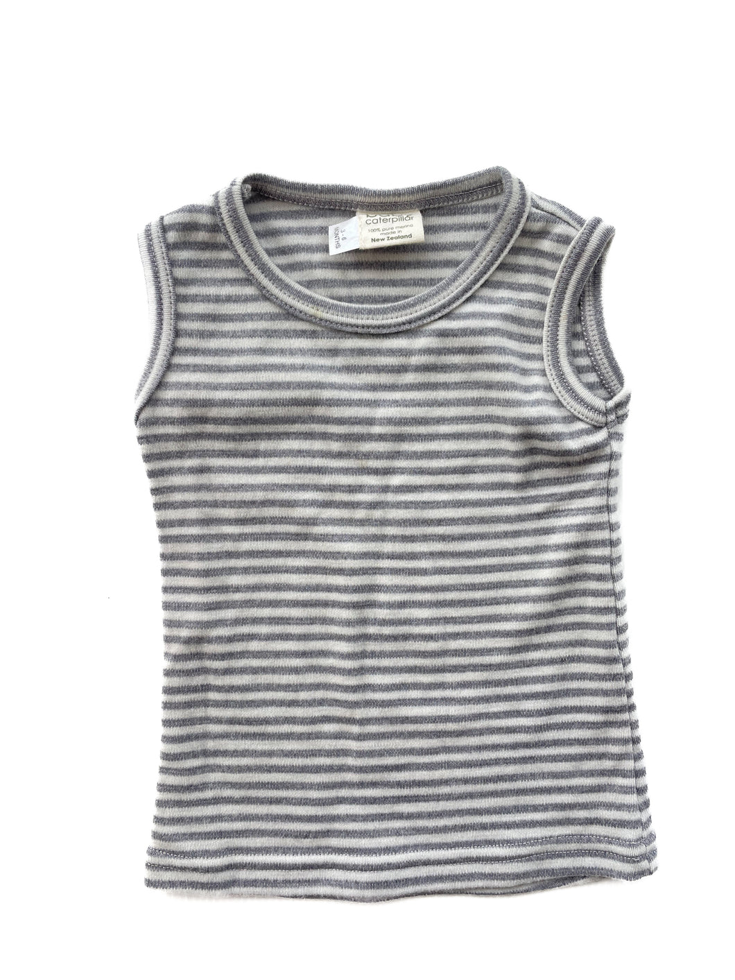 Baby caterpillar Nz made merino singlet (3-6M)