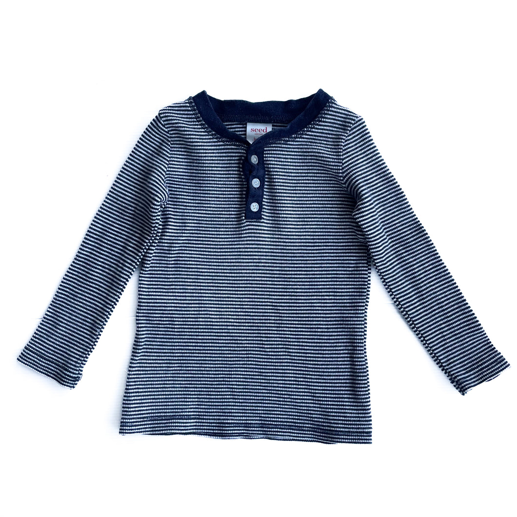 Seed ribbed long sleeve top (1Y)