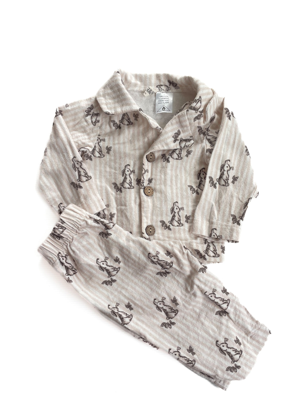 Bencer and hazelnut flannelette pj (0-3M)