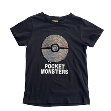Load image into Gallery viewer, Pocket monsters sequin change T-shirt (8-10Y)
