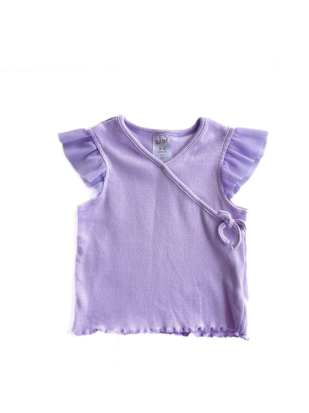 Cotton on tulle shoulder cross over top (3-6M)