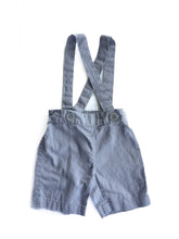 Load image into Gallery viewer, Max &amp; jack linen cotton blend suspender shorts  (3-6M)
