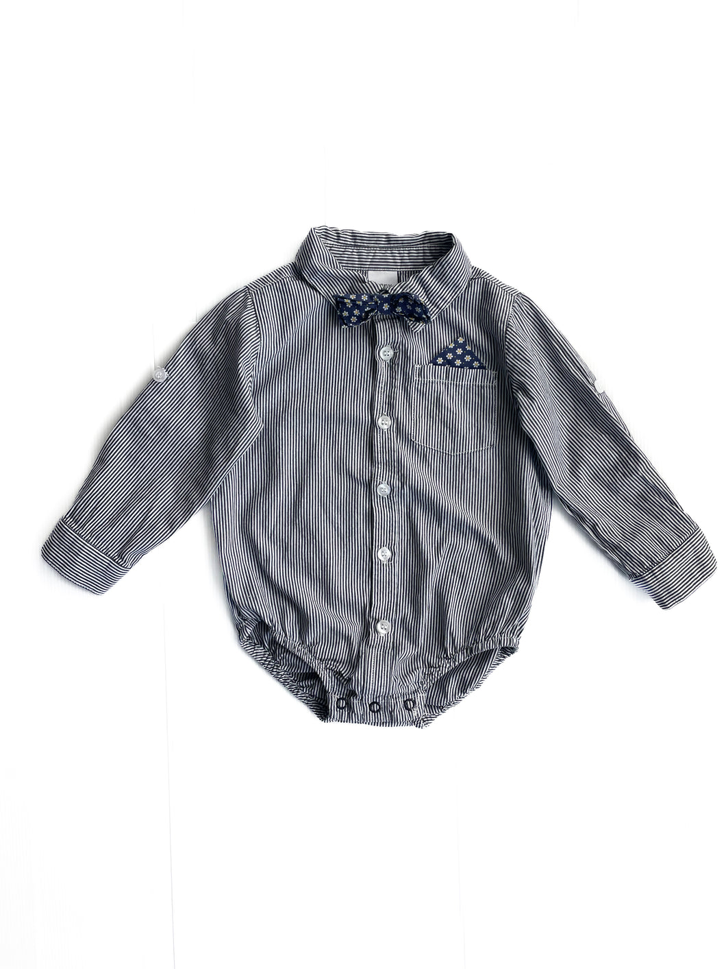 Teeny weeny button up shirt & bow tie bodysuit (2Y)