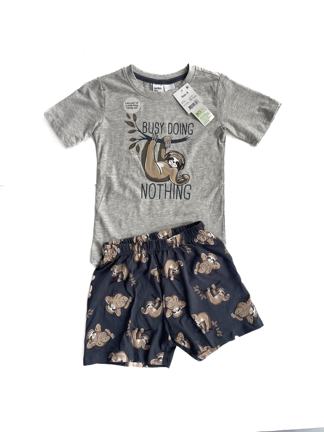 Anko sloth pjs NEW (5Y)