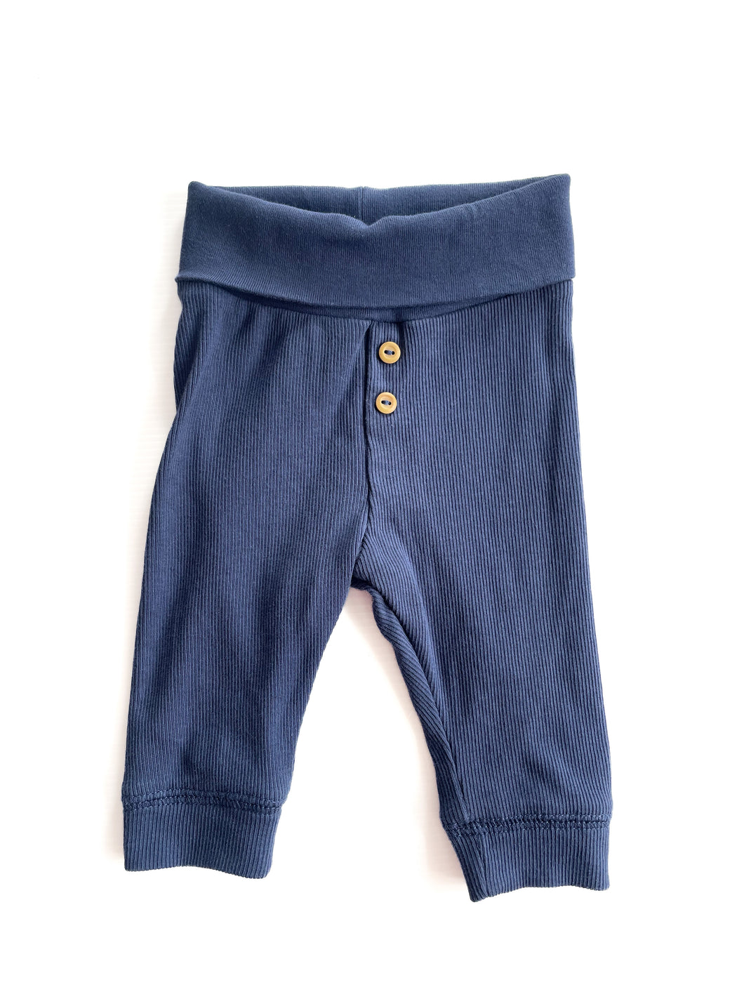 H&M ribbed organic cotton pants (0-1M)