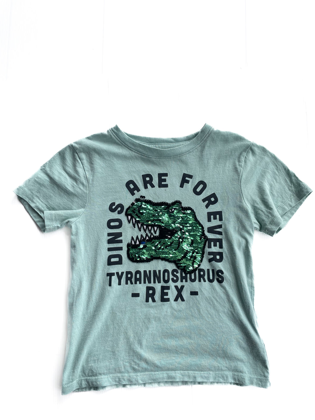 H&M Sequin change trex T-shirt (5Y)