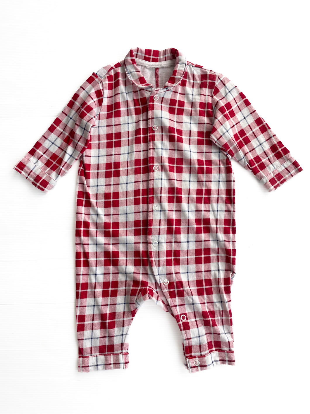 Plaid onesie (3-6M)