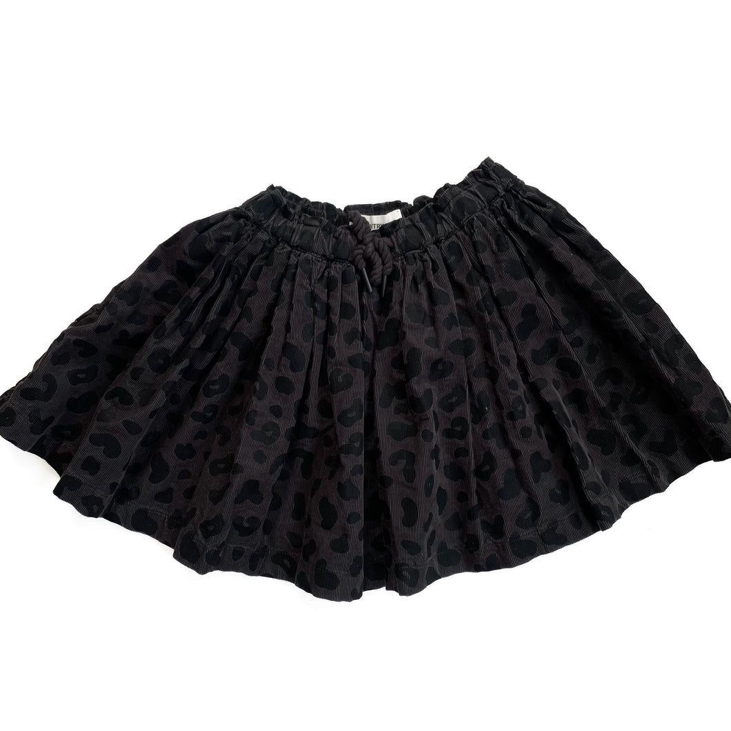 Country road corduroy leopard skirt (3Y)