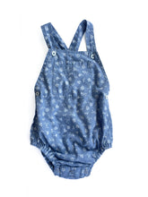 Load image into Gallery viewer, Hootsie chambray floral romper (18-24M)
