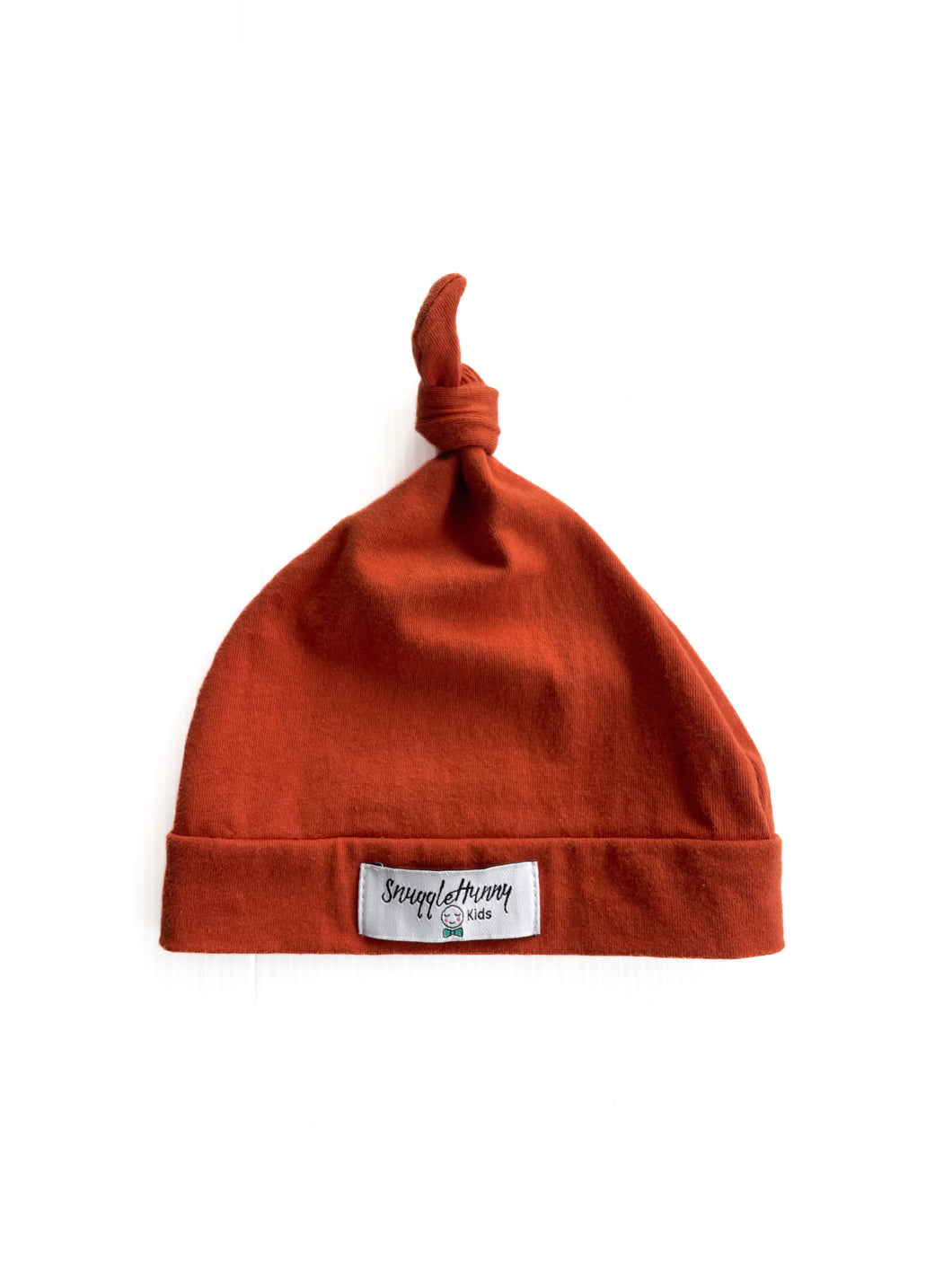 Snuggle hunny knotted organic cotton beanie (0-6M)