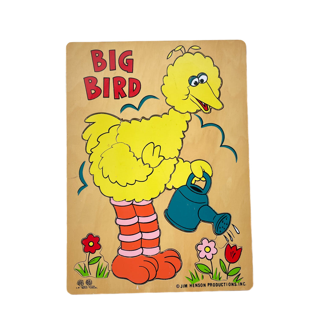 Vintage big bird wooden puzzle