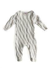 Load image into Gallery viewer, Seed cotton/wool blend knit onesie (0-3M)
