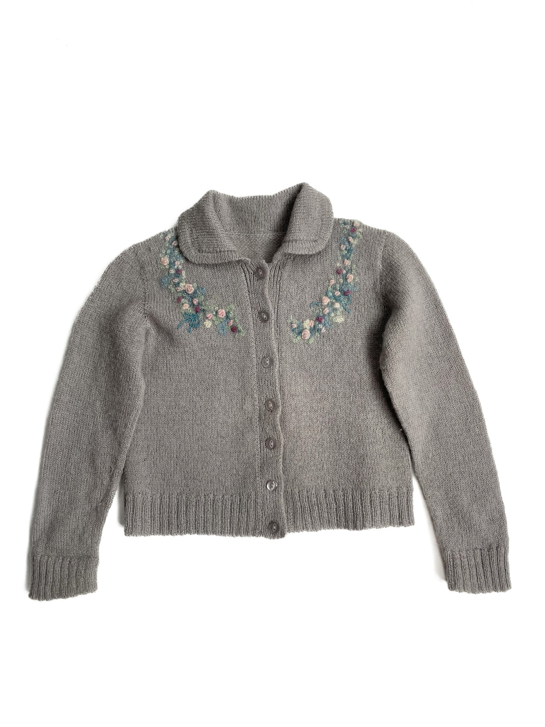Embroidered detail knit cardigan (9-12/1Y)