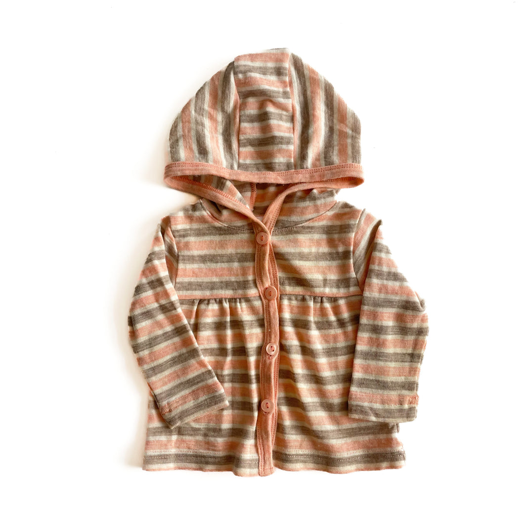 Teeny weeny merino hoodie (3-6M)
