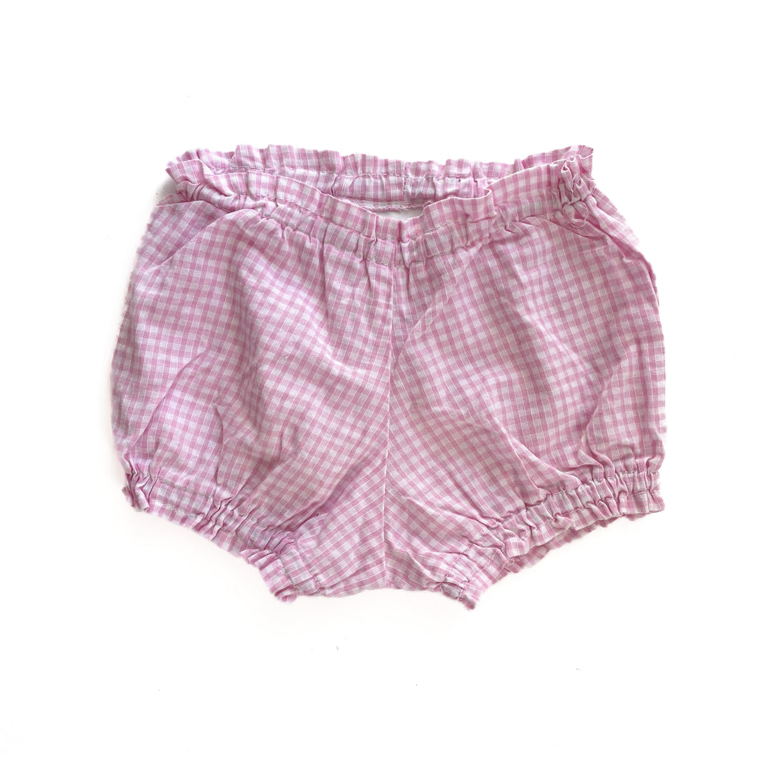 Pink gingham bloomers (3-6M)