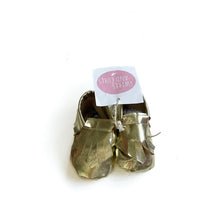 Load image into Gallery viewer, Gold leather Mocs (6-9M)
