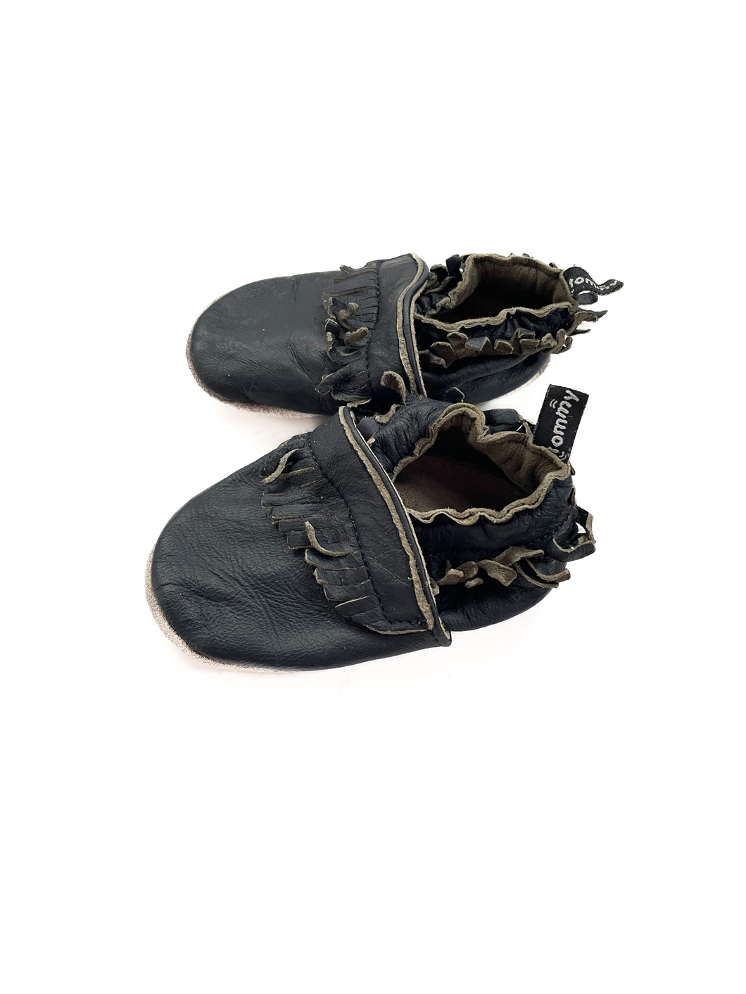 Tommy tickle leather moccasins (6-12M)