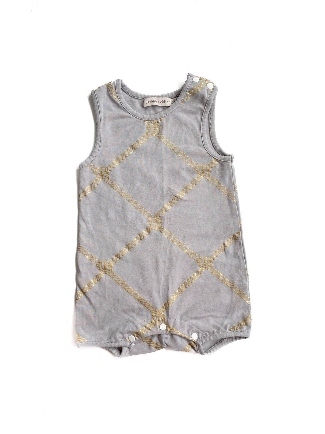 Carbon solider romper (3-6M)
